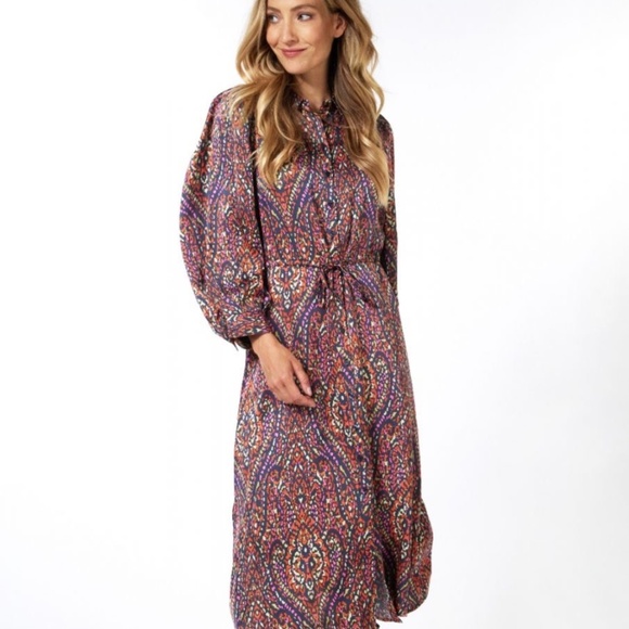 EsQualo DRESS LONG SATEEN REWILDING Size 4 NWT BEAUTIFUL!! - Picture 3 of 12